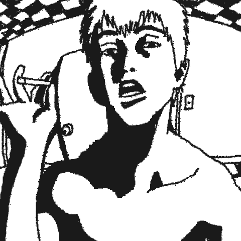 Animated wobble drawing made in WobblyPaint 95